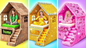 Домики Одного Цвета Бедная vs Богатая vs Ультра Богатая  Простые Трюки для Декора