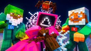 Долгая игра в кальмара. Майнкрафт Мультик