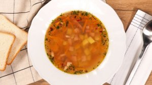 Суп из чечевицы с копченостями