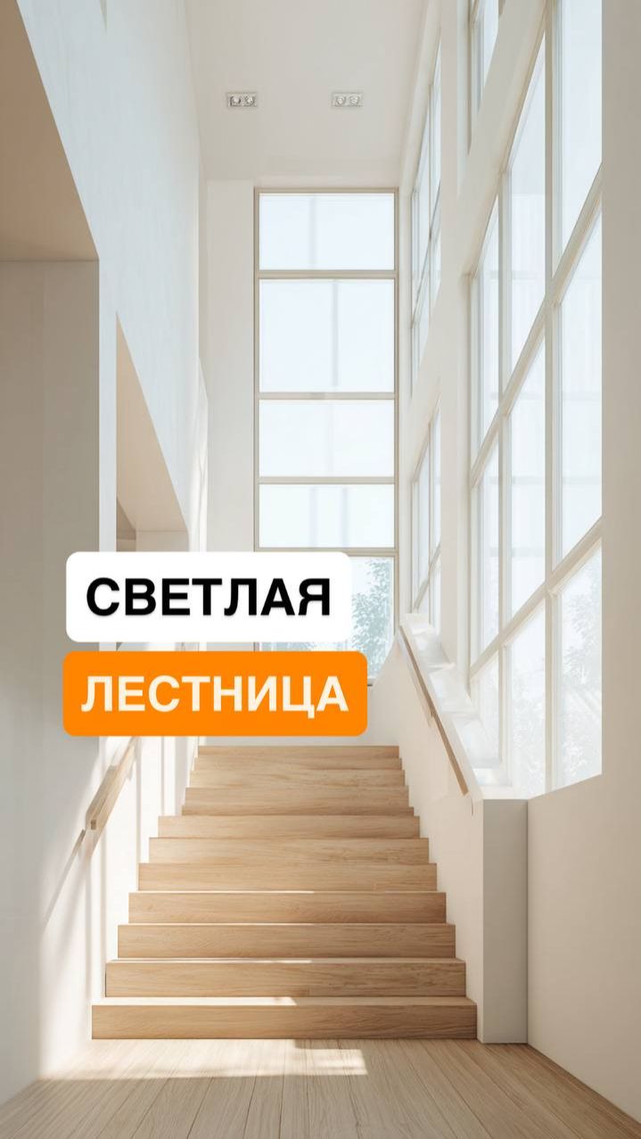 Светлая лестница без ламп: как сделать правильно