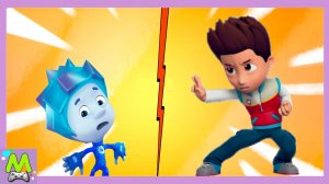 Фиксики vs Щенячий Патруль.Нолик против Райдера.Ловкие Бегуны в Гонках на Скорость