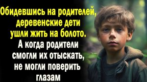 Дети обиделись на родителей и ушли жить в лес. А когда взрослые их наши, не поверили глазам