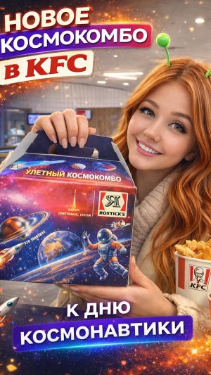 Новая акция в Ростикс к дню космонавтики!  #кфс  #rostics