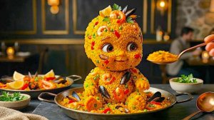 Мультики для детей. Милые ИИ малыши едят блюда. Детские мультики для малышей смотреть