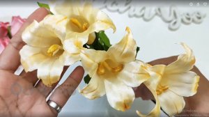 017. Как сделать красивый цветок «ангельская труба» из атласной ленты