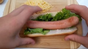 Три хот-дога Рецепты без звука  Рецепты с субтитрами Рецепты для глухих Фастфуд Вкусно и точка