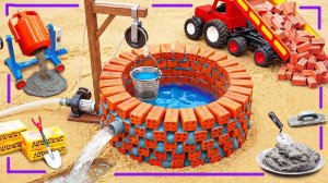 Мультики для детей. Мини-трактор и Халк строят колодец из кирпичей.  Мультики для малышей