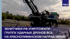 Зенитчики РФ уничтожили группу ударных дронов ВСУ на краснолиманском направлении