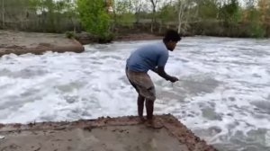 Рыбалка кастинговой  сетью.