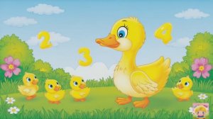 Пять маленьких утят: Учимся считать от 1 до 5 — Веселая детская песенка! 🐥🎶