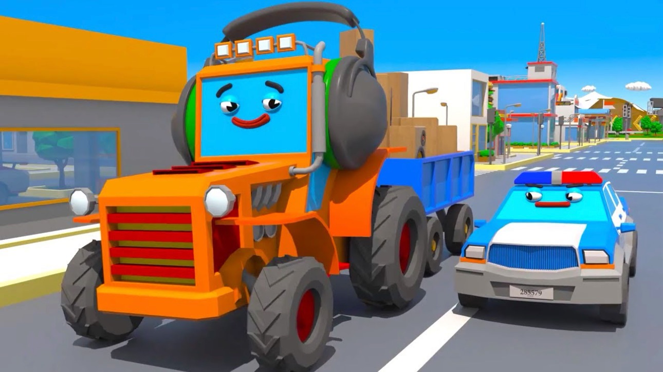 Трактор мультики про машинки