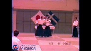 70.Aikido Gyaku Hanmi b4 grabbing Uchikaiten Sankyo Nishio Sensei Uppsala 1995
