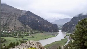 Из Гуниба на авто к Гергебильскому вдхр и плотине ГЭС Дагестан май 2024