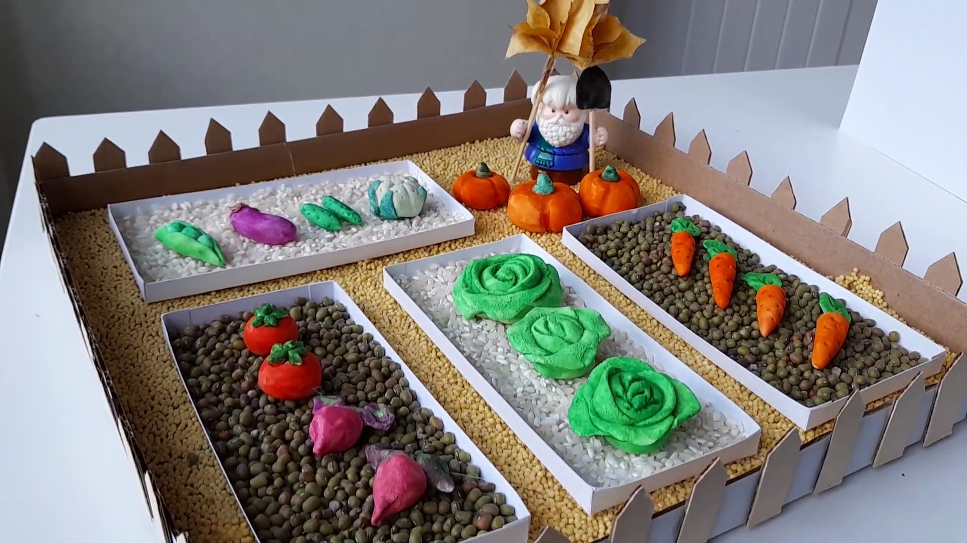 ПОДЕЛКА НА ТЕМУ ОСЕНЬ Самый богатый урожай 🍅🥒🥕 Поделка огород