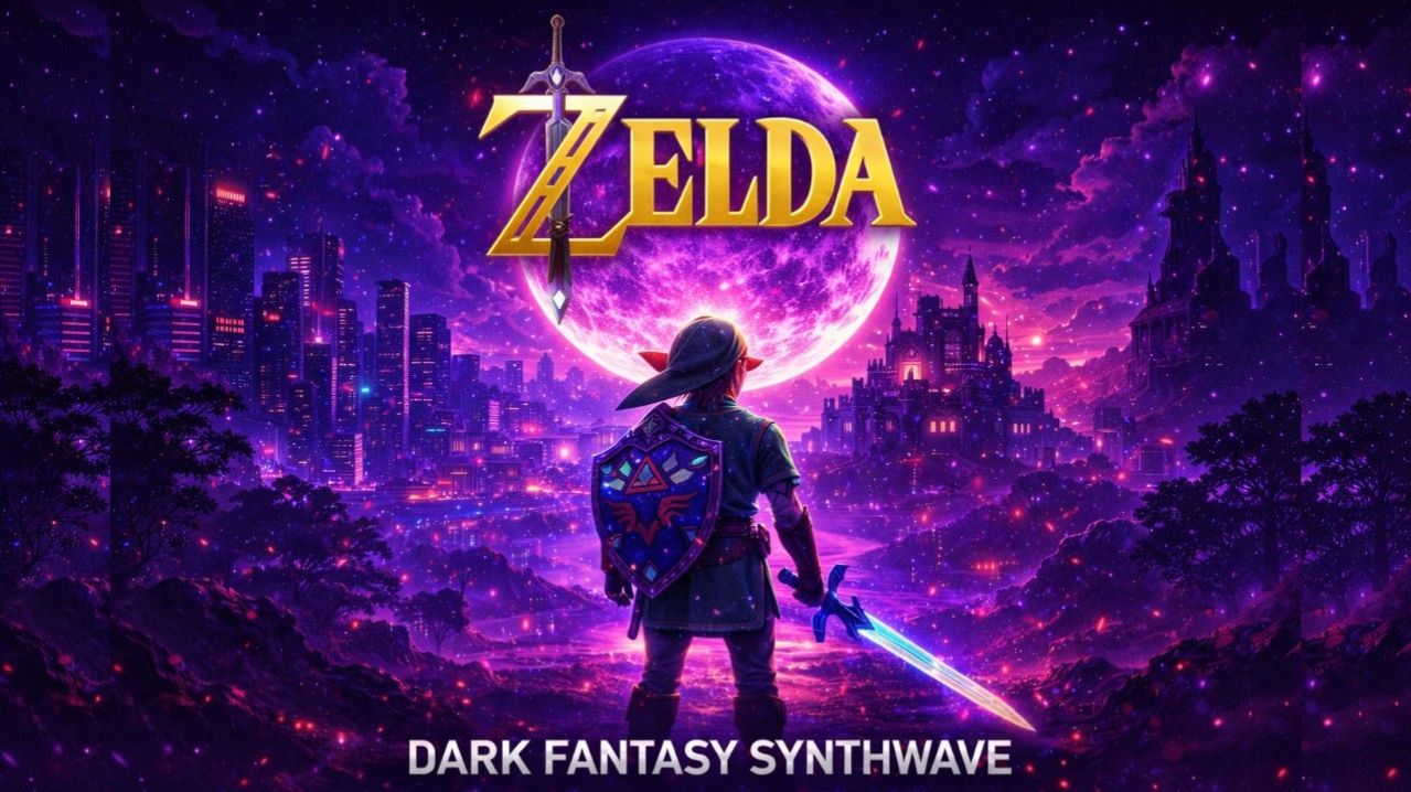 Dark Fantasy Gaming Music  Zelda Inspired Retro Synthwave Tribute