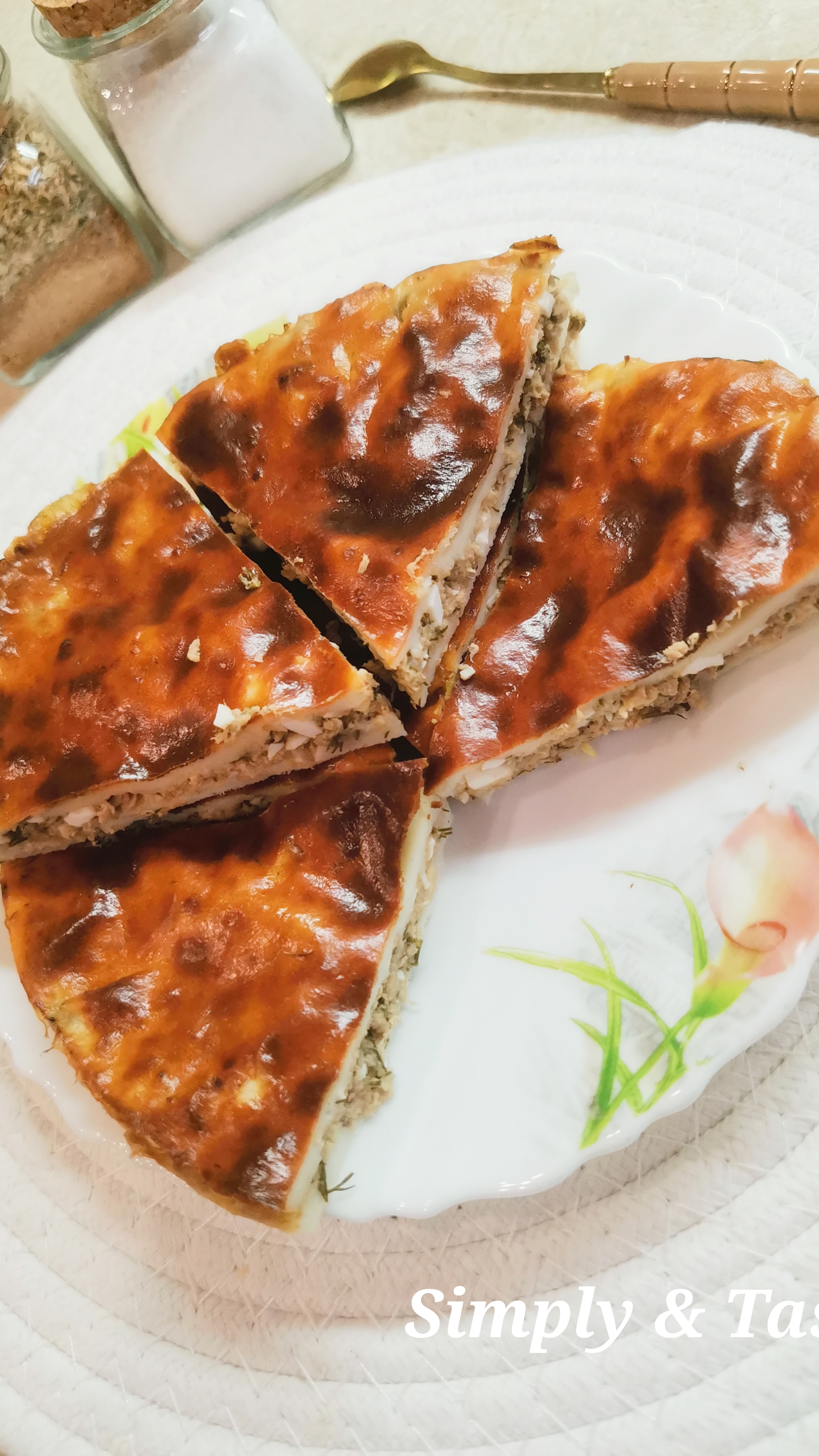 Низкокалорийный пирог с рыбой в аэрогриле 🥰