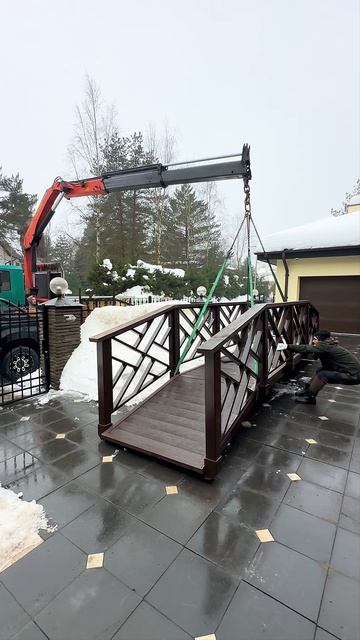 Изготовили, доставили и установили садовый мост для нашего заказчика #спецкаркас