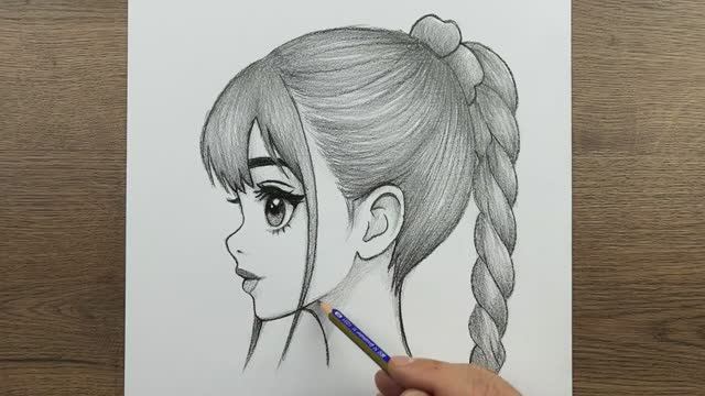 Простой рисунок милой девушки карандашом — Как нарисовать девушку шаг за шагом