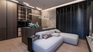 Интерьерная и мебельная отделка 3-х комнатной квартиры в ЖК Eniteo