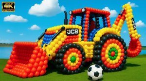 The mascot vibrato assistant JCB and Tractor placed on the football field is popular, co produced