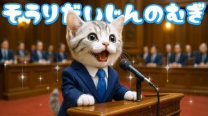 【Офисный котик Муги】За мир во всём мире, мяу!! Репортаж из жизни Муги — премьер-министра 🐱