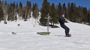 Сноуборд трюки на боксе