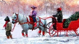 Зима и дети в акварелях художника Ричарда Макнейла