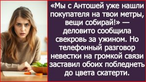 Мы с Антошей уже нашли покупателя на твои метры, вещи собирай! | ИСТОРИЯ ИЗ ЖИЗНИ | АУДИО РАССКАЗ