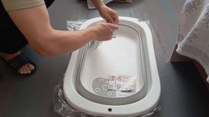 Ванночка для купания новорожденных складная с термометром LaLa-Kids