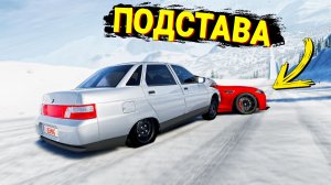 ЖЕСТКИЕ АВАРИИ НА СПУСКЕ С ГОРЫ БЕЗ ТОРМОЗОВ В BEAMNG DRIVE!