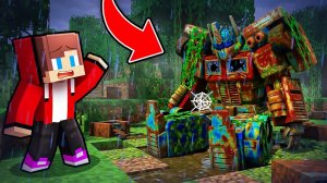 Оптимус Прайм лежал забытый в лесу, его активировал Джей Джей. Майнкрафт Мультик