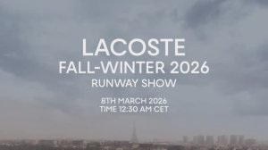 Показ  коллекции Lacoste осень-зима 2026-2027