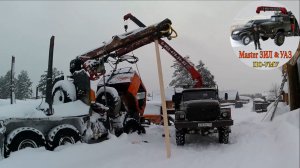 Работа на манипуляторе ЗИЛ-131 с КМУ unic. Ставим кабину на КамАЗ. Сколько заработал за подъем 💰?!