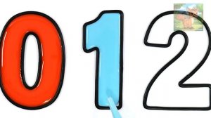 Цифры, формы, раскраска и рисование рисуй и раскрашивай цифры для детей