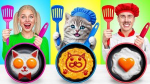 🐱🍰 КУЛИНАРНЫЙ ЧЕЛЛЕНДЖ С КОТОМ! Веселая готовка для детей и животных 🧑🍳🤣