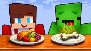 Готовили Джей Джей и Майки, у одного из них получилось по-настоящему вкусно. Майнкрафт Мультик