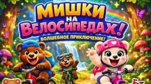 Очаровательные мишки на велосипедах! Мультики для детей