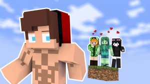 ДЖЕЙ ДЖЕЙ ВЫЖИВАЕТ НА ОДНОМ БЛОКЕ С ДЕВУШКАМИ МОНСТРАМИ - МАЙНКРАФТ МУЛЬТИКИ