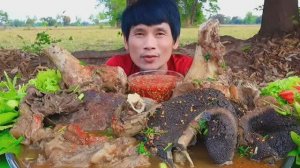 #MUKBANG Говяжьи субпродукты с острым соусом и овощами! ASMR МУКБАНГ ЕДА НА КАМЕРУ ОБЖОР ОБЕД