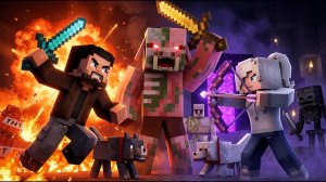 Эпическая битва: герои против армии зла в Minecraft!