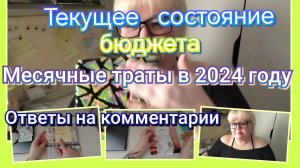 Текущее состояние бюджета//траты в 2024году