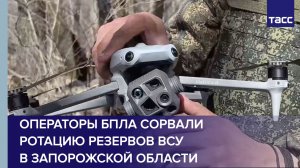 Операторы БПЛА сорвали ротацию резервов ВСУ в Запорожской области