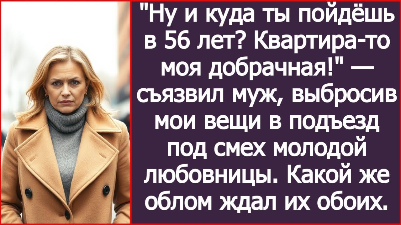 Ну и куда ты пойдёшь в 56 лет? Квартира-то моя добрачная! | ИСТОРИЯ ИЗ ЖИЗНИ |АУДИО РАССКАЗ|СЛУШАТЬ