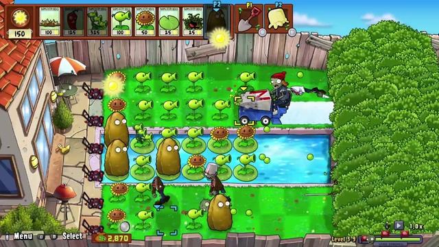 Тестируем режим игры на двоих в PVZ Replanted