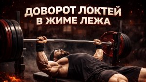 Доворот локтей в жиме лёжа