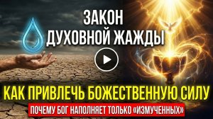 Жажда как духовный закон и механизм притяжения Божьей силы
