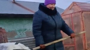 20-03-2026 Убираем во дворе.Володя работает,а я пою...Сходили в магазин и на валбериз.