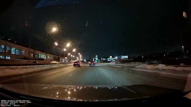 IBOX RoadScan 4K Wi-Fi GPS Dual пример съемки в темное время