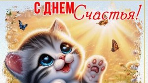 С днём счастья. Шикарная музыкальная открытка.