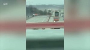 Под Ростовом столкнулись и загорелись бензовоз и несколько легковушек